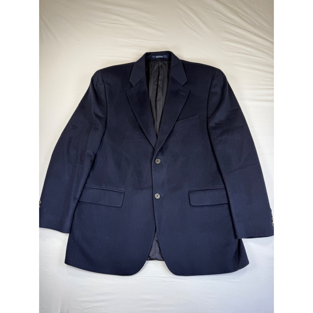 Ralph Lauren‎ Mens 100% Cashmere Navy Blue Blazer Sport Coat Jacket 41R